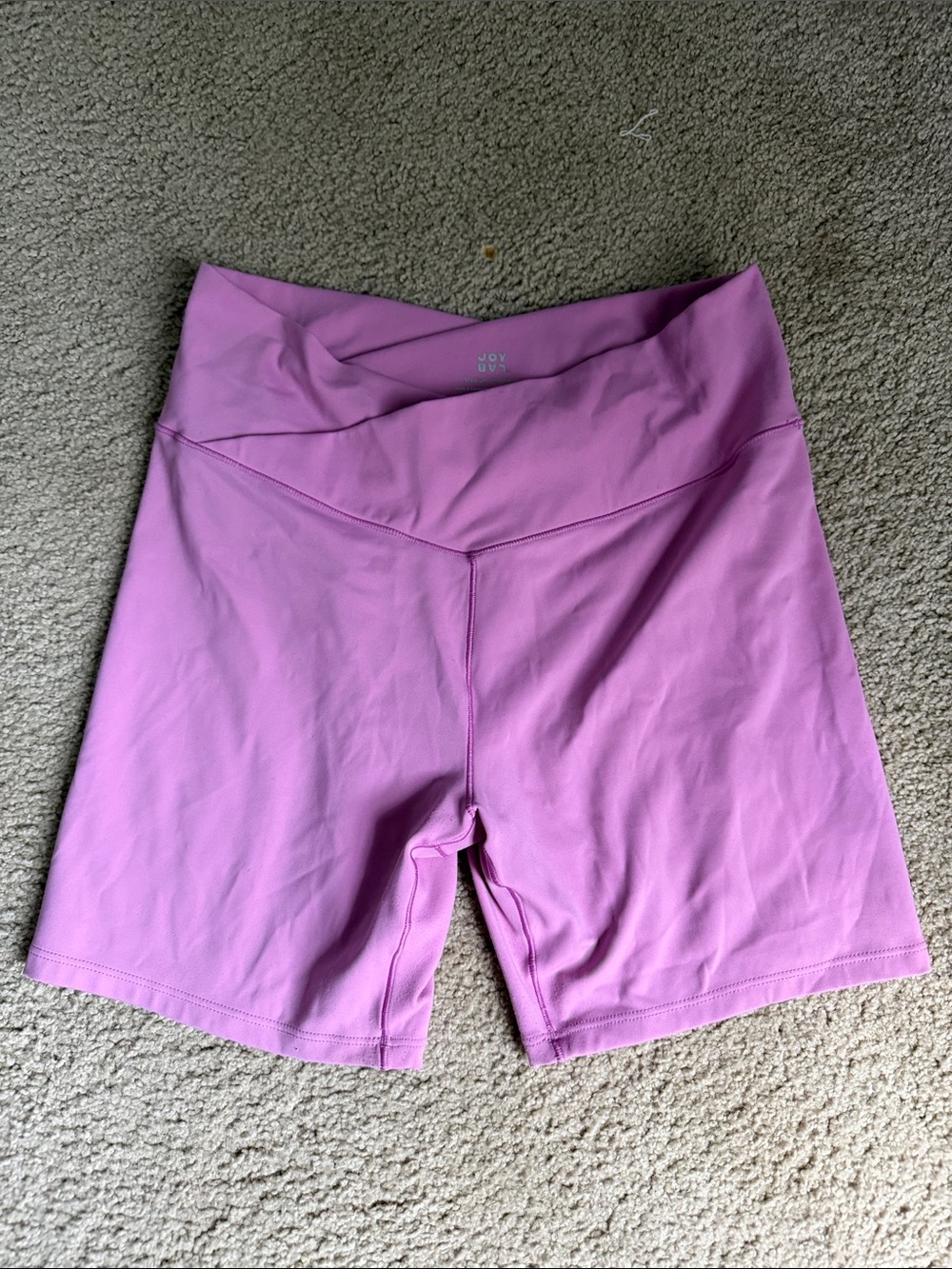 JoyLab Pink Crossover Waist Bike Shorts